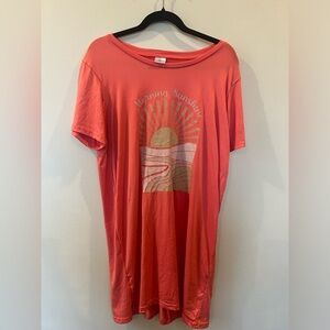 Real Essentials sleepwear nightgown pajamas short sleeve women L graphic sun new